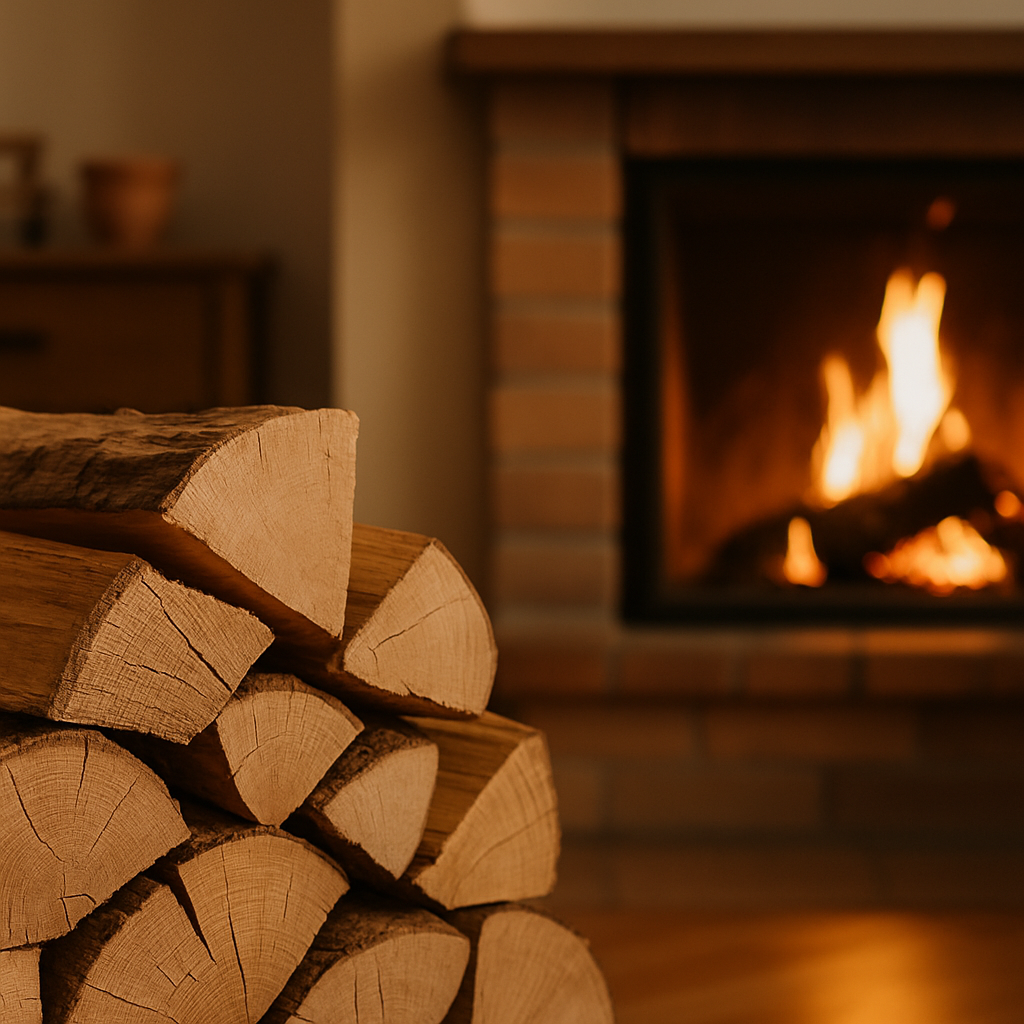Buchenholz als Brennholz sorgt für hohe Heizleistung im Kamin